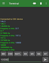 Serial USB Terminal steuert Pico