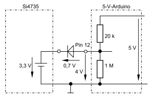 Pegelanpassung mit Diode